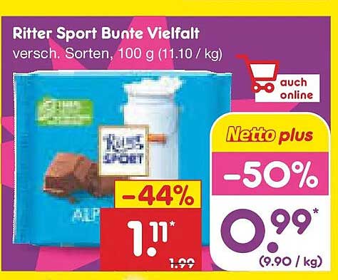 Ritter Sport Bunte Vielfalt, 100 g