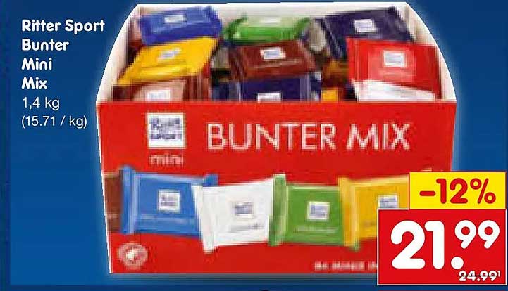 Ritter Sport Bunter Mini Mix 1,4 kg