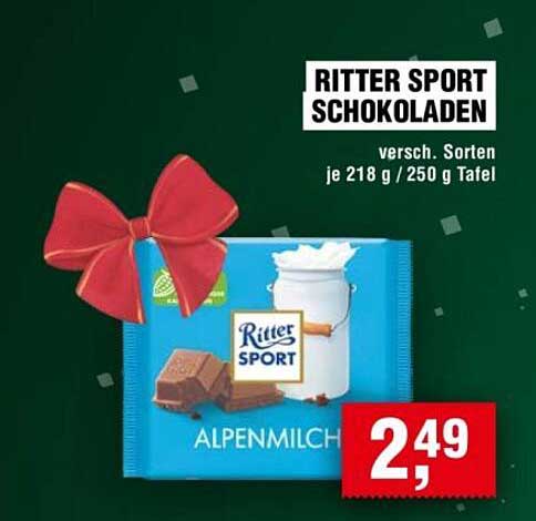 Ritter Sport Schokoladen - verschiedene Sorten je 218 g / 250 g Tafel