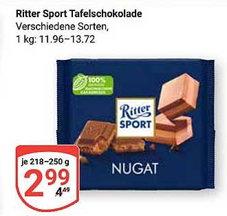Ritter Sport Tafelschokolade – Nugat und andere köstliche Sorten