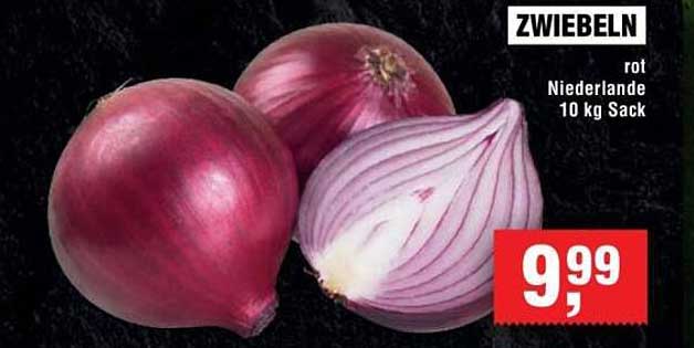 Rote Zwiebeln aus den Niederlanden, 10 kg Sack