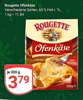 Rougette Ofenkäse, verschiedene Sorten, 320 g