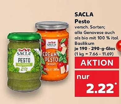 SACLA Pesto - Verschiedene Sorten, auch Bio