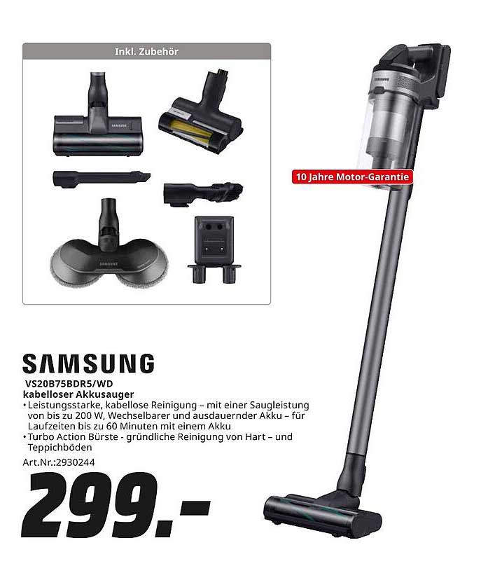 Samsung VS20B75BDR5/WD kabelloser Akkusauger