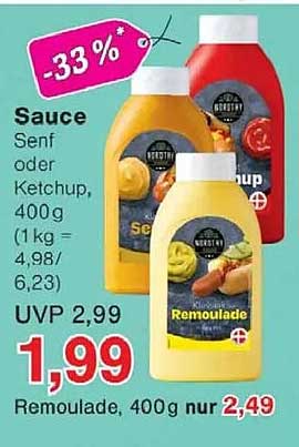Sauce Senf oder Ketchup, 400g - Remoulade