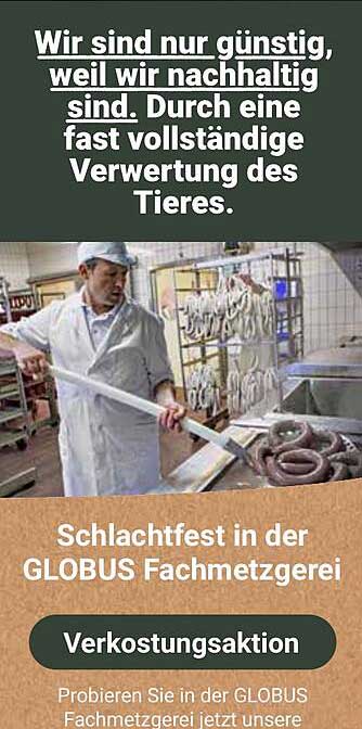 Schlachtfest in der GLOBUS Fachmetzgerei