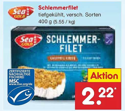 Schlemmerfilet tiefgekühlt, verschieden. Sorten 400 g