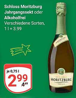 Schloss Moritzburg Jahrgangssekt oder alkoholfrei, 0,75 l