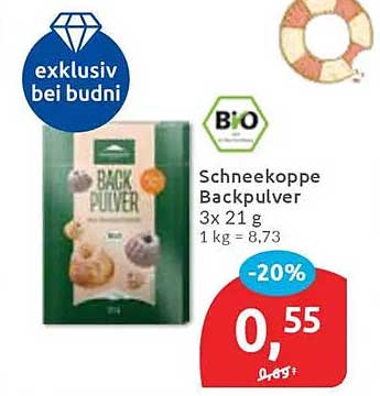 Schneekoppe Backpulver 3x 21 g - Exklusiv bei Budni