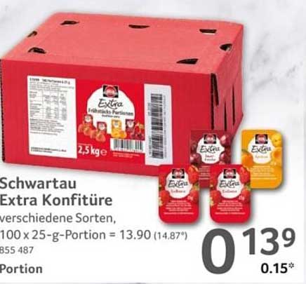 Schwartau Extra Konfitüre verschiedene Sorten, 2,5 kg