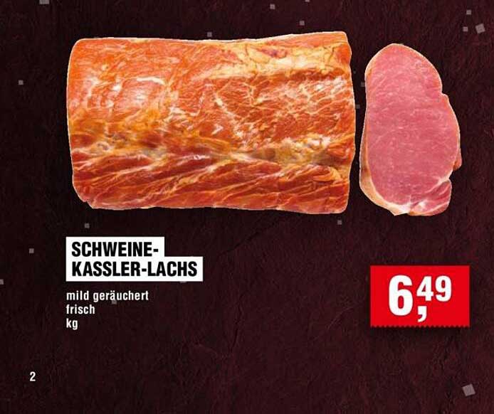Schweine-Kassler-Lachs, mild geräuchert, frisch, kg