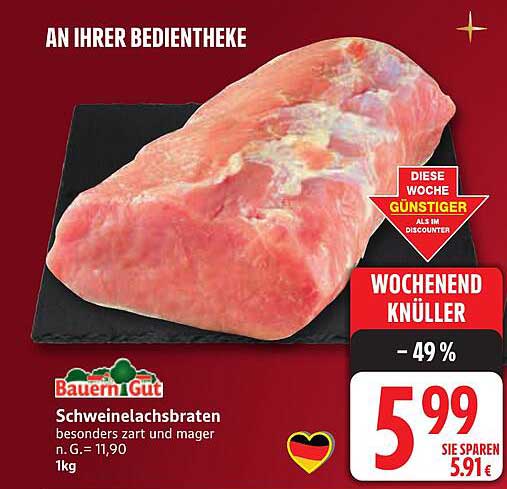 Schweinelachbraten - besonders zart und mager