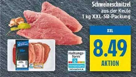 Schweineschnitzel aus der Keule 1 kg XXL-SB-Packung
