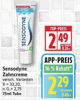 Sensodyne Zahnpasta - 75ml Tube, verschiedene Varianten