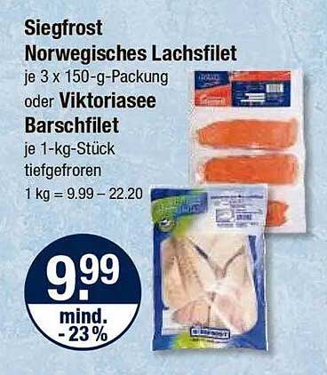 Siegfrost Norwegisches Lachsfilet oder Viktoriasee Barschfilet