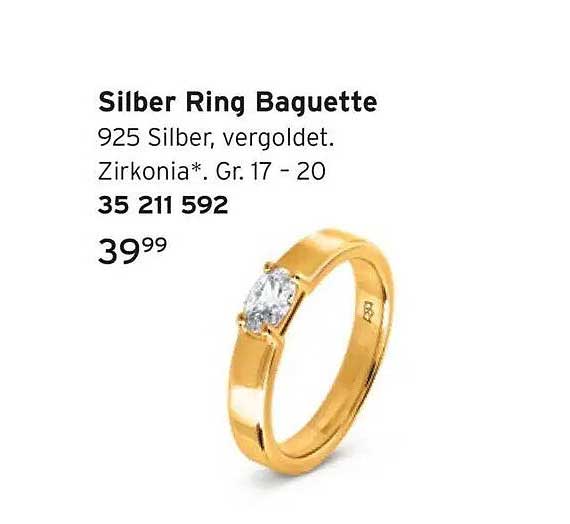 Silber Ring Baguette