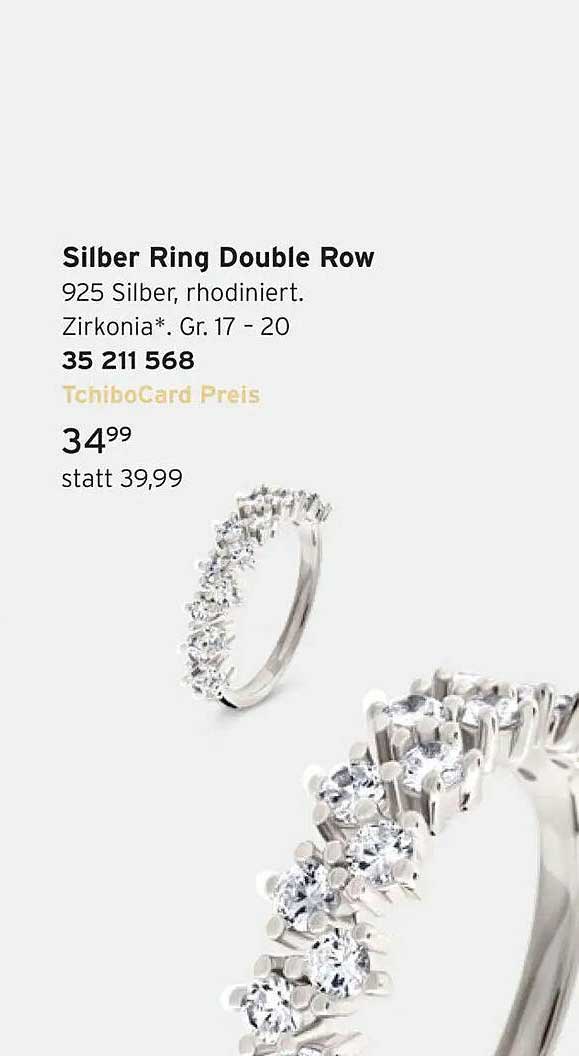 Silber Ring Double Row