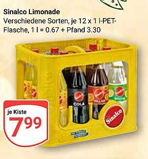 Sinalco Limonade, 12 x 1 L-PET-Flasche im Angebot