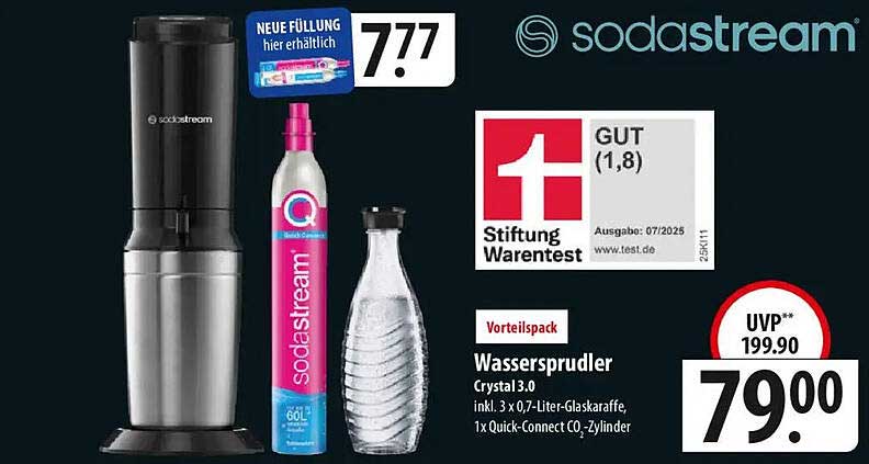 SodaStream Wassersprudler Crystal 3.0 - Vorteilspack