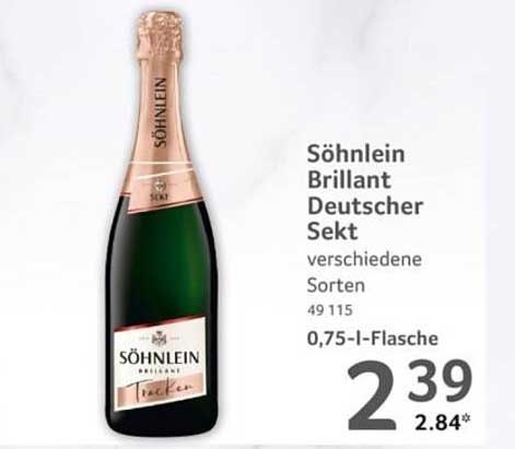 Söhnlein Brillant Deutscher Sekt - 0,75 l Flasche
