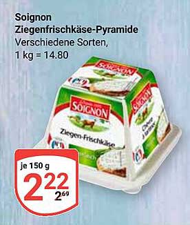 Soignon Ziegenfrischkäse-Pyramide - verschiedene Sorten