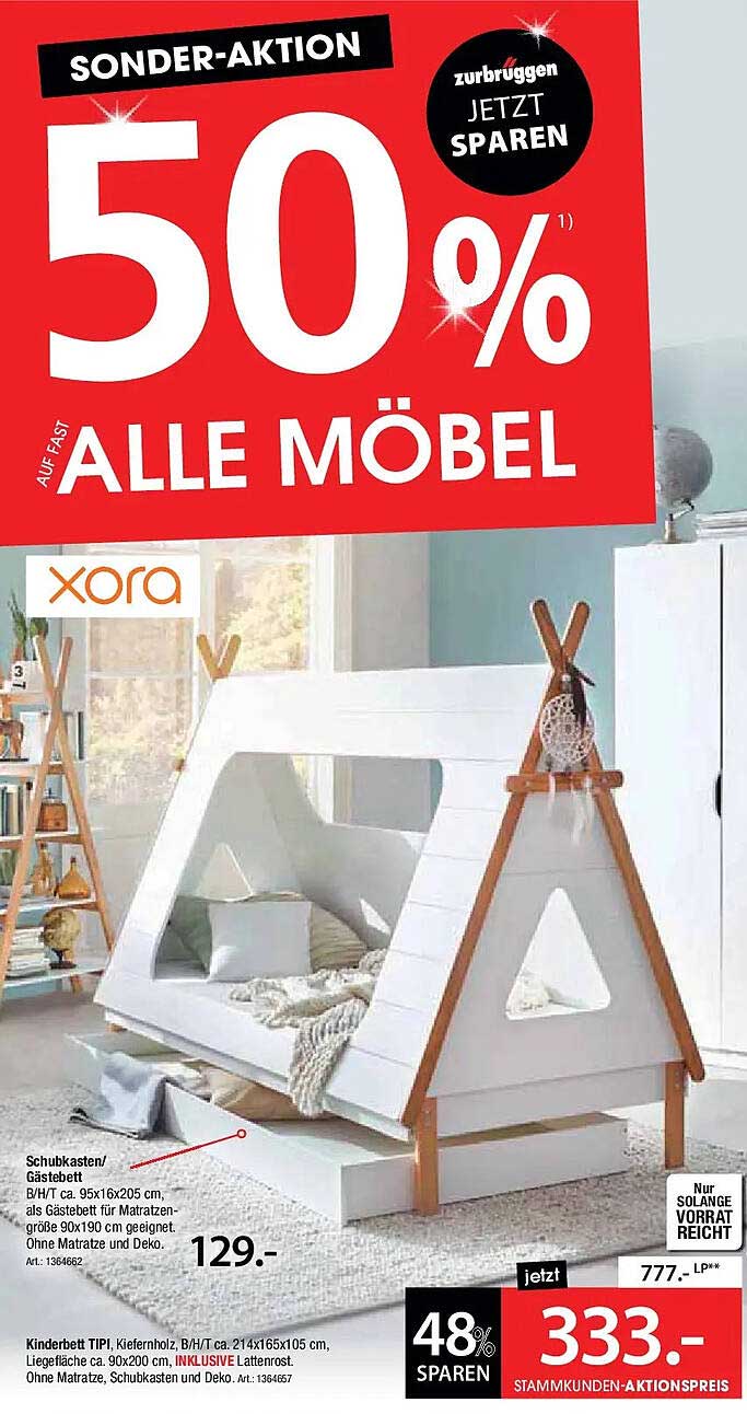 Sonderaktion: 50% Rabatt auf fast alle Möbel