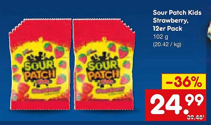 Sour Patch Kids Strawberry, 12er Pack