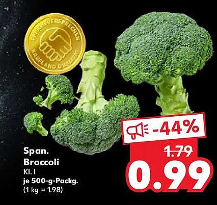 Span. Broccoli Kl. I je 500-g-Pack.