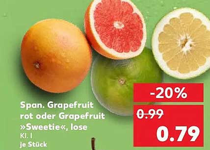 Span. Grapefruit rot oder Grapefruit »Sweetie«, lose, Kl. I je Stück