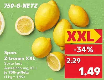 Span. Zitronen XXL 750-g-Netz