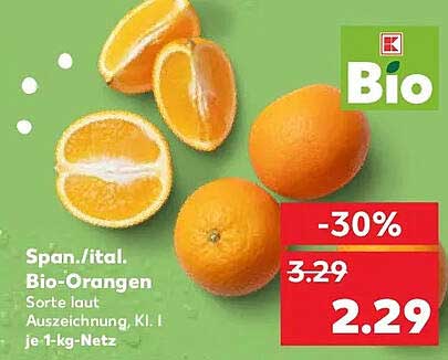 Span./ital. Bio-Orangen 1-kg-Netz