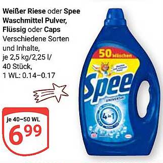 Spee Waschmittel Pulver, Flüssig oder Caps - Verschiedene Sorten