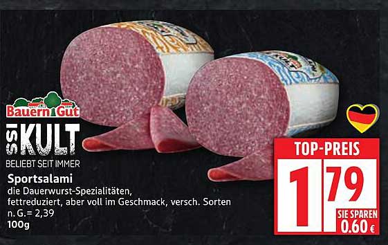Sport-Salami von Bauern Gut, 100g