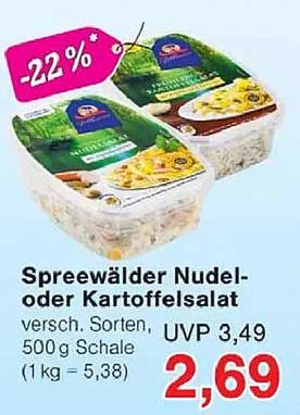 Spreewälder Nudel- oder Kartoffelsalat, 500 g Schale
