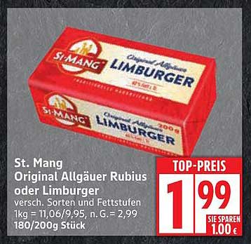 St. Mang Original Allgäuer Rubius oder Limburger
