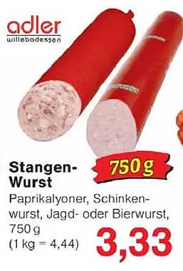 Stangen-Wurst, 750 g