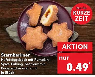 Sternberliner – Hefeteiggebäck mit Pumpkin-Spice-Füllung