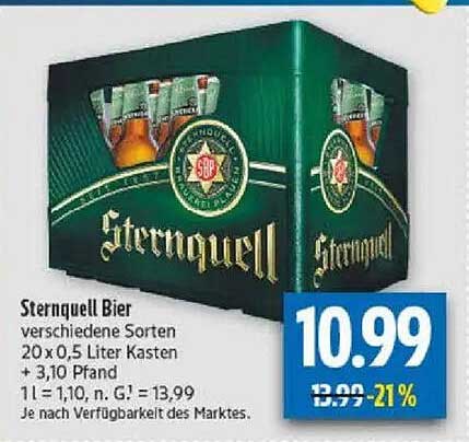 Sternquell Bier 20 x 0,5 Liter Kasten