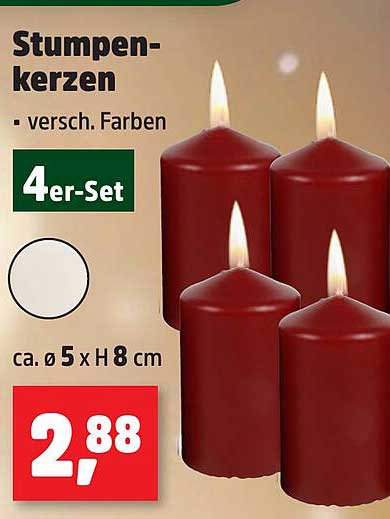 Stumpenkerzen 4er-Set