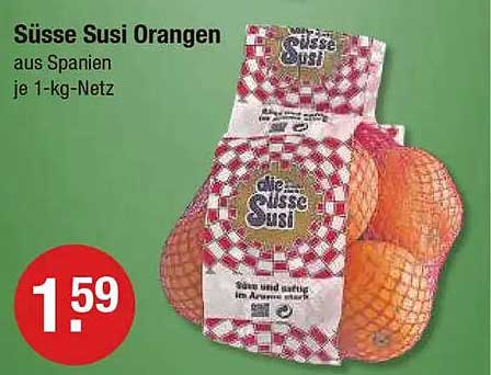 Süsse Susi Orangen aus Spanien je 1-kg-Netz