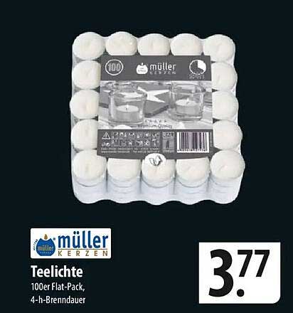 Teelichte 100er Flat-Pack von Müller