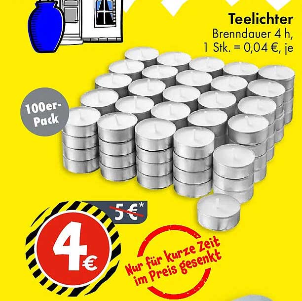 Teelichter 100er-Pack