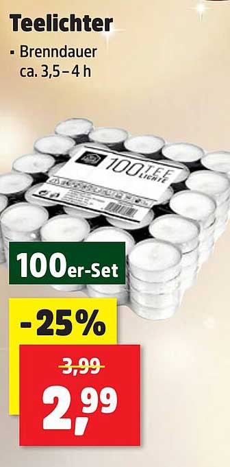 Teelichter 100er-Set