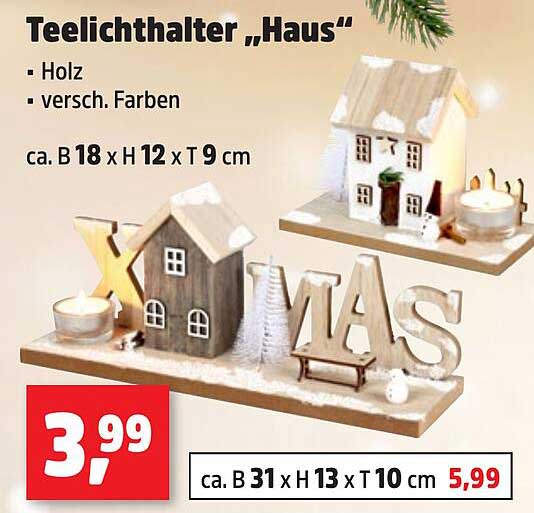 Teelichthalter „Haus“