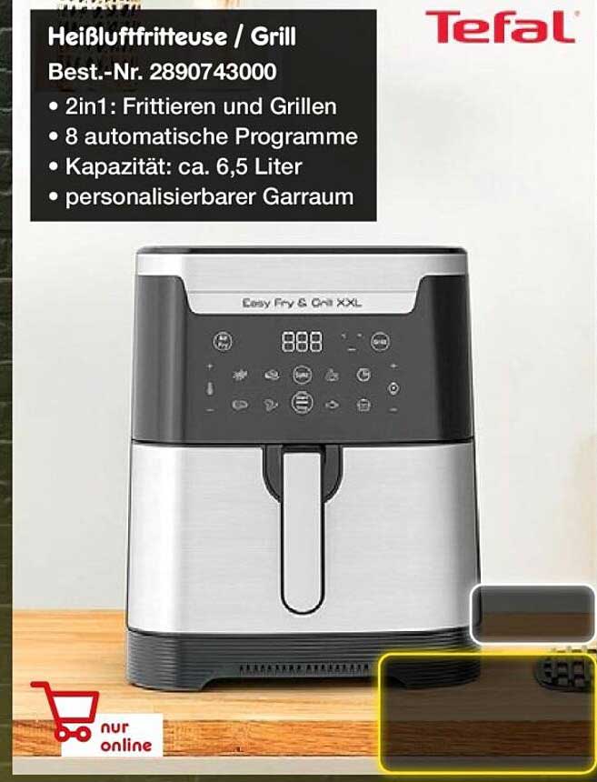 Tefal Heißluftfritteuse / Grill - Best.-Nr. 2890743000