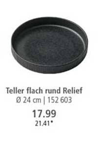 Teller flach rund Relief Ø 24 cm | 152 603