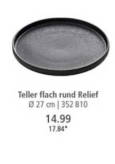 Teller flach rund Relief Ø 27 cm
