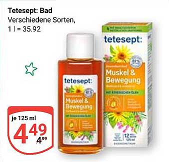 Tetesept Bad Muskel & Bewegung - Verschiedene Sorten, je 125 ml