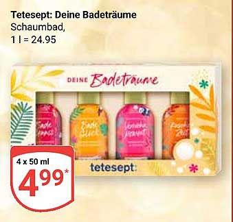 Tetesept: Deine Badeträume Schaumbad, 4 x 50 ml