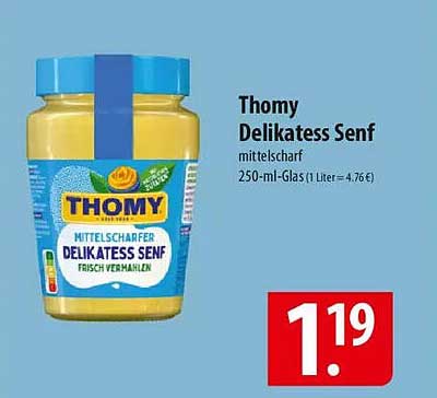Thomy Delikatess Senf - mittelscharf